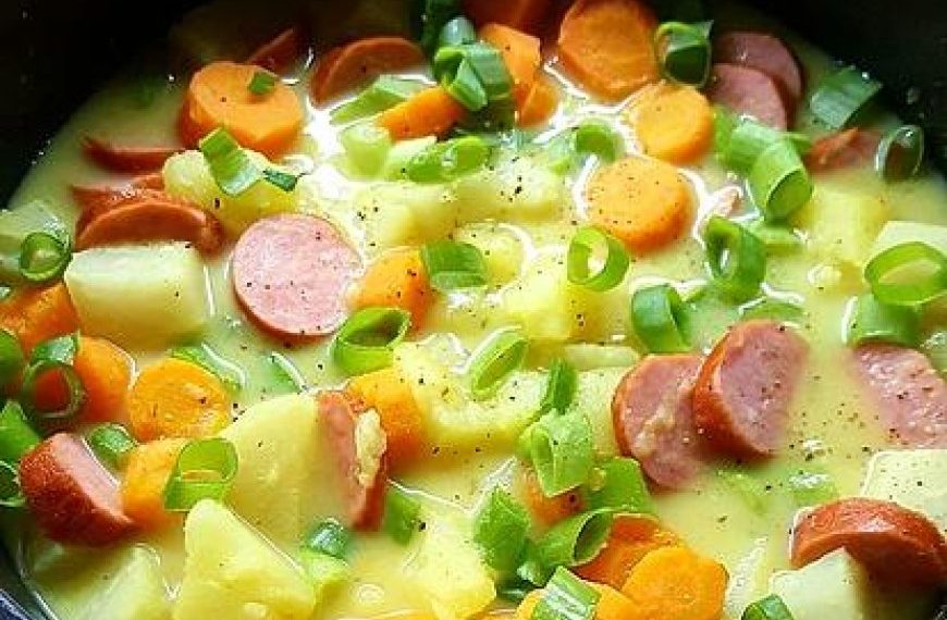 Kohlrabieintopf mit Wurst