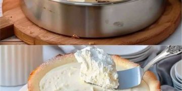 Jedes stück zerfällt im Mund, Quarkkuchen ohne Boden in 5 Minuten