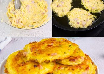 Kartoffel-Schinken-Krapfen: ein schnelles und leckeres Gericht!