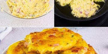 Kartoffel-Schinken-Krapfen: ein schnelles und leckeres Gericht!