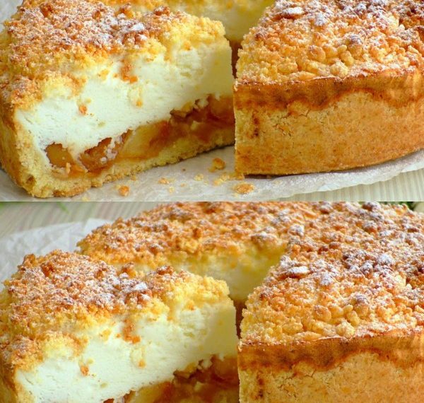 Apfelkuchen mit Soufflé-Creme Rezept