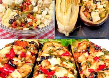 Gefüllte Auberginen: das Rezept für das reichhaltige und schmackhafte Gericht