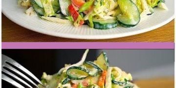 Gurkensalat mit Chinakohl zum Abnehmen, ist köstlich und in 5 Minuten fertig
