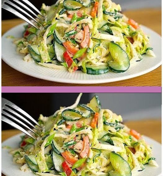 Gurkensalat mit Chinakohl zum Abnehmen, ist köstlich und in 5 Minuten fertig