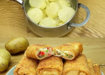 Käse-Kartoffelpuffer-Röllchen