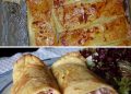 Pfannkuchen mit Schinken und Käse