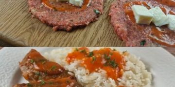 Tasche di Manzo und Mozzarella: ein schnelles und köstliches kulinarisches Rezept
