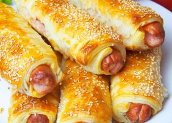 Hot Dogs im Blätterteig den ich immer wieder essen wurde!