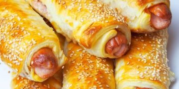 Hot Dogs im Blätterteig den ich immer wieder essen wurde!
