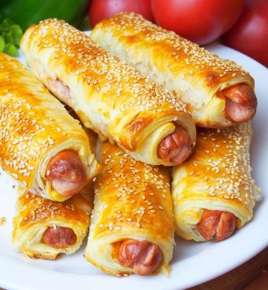 Hot Dogs im Blätterteig den ich immer wieder essen wurde!