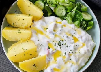 Pellkartoffeln mit Gemüse-Quark