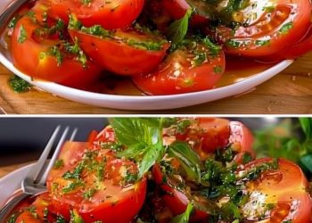 Einfacher Tomatensalat Mit Knoblauch