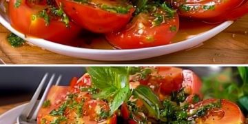 Einfacher Tomatensalat Mit Knoblauch