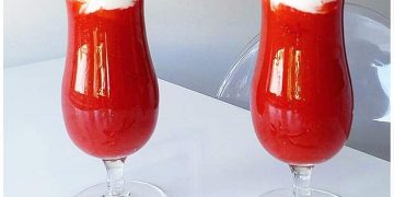 Schnelles Dessert, Himmel auf Erdbeeren 