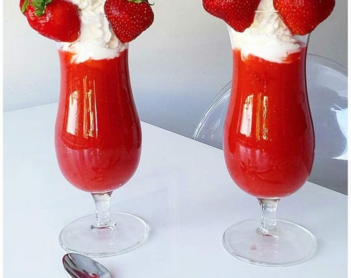 Schnelles Dessert, Himmel auf Erdbeeren