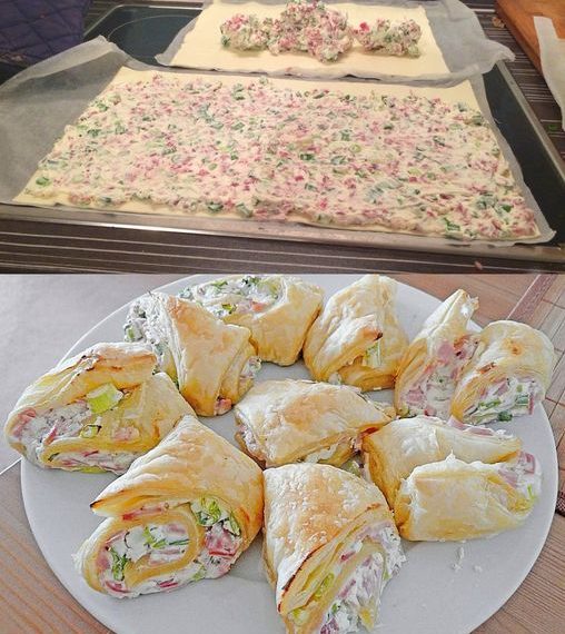 Das ist die leckerste die ich je gebacken habe, Flammkuchenrolle