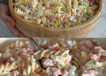 Nudelsalat mit leckere Geheimsoße