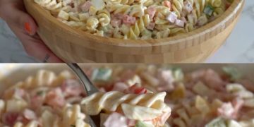 Nudelsalat mit leckere Geheimsoße