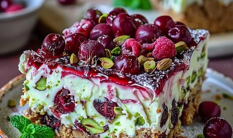 Unbeschreiblich Gut, Superfruchtige Sauerkirsch Torte Mit Pistazien