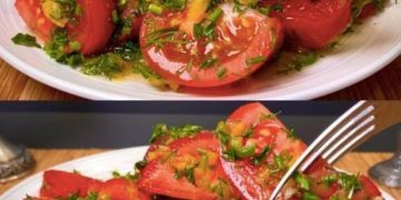 Italienischer Tomatensalat mit Knoblauch, Wooow einfach der Hammer