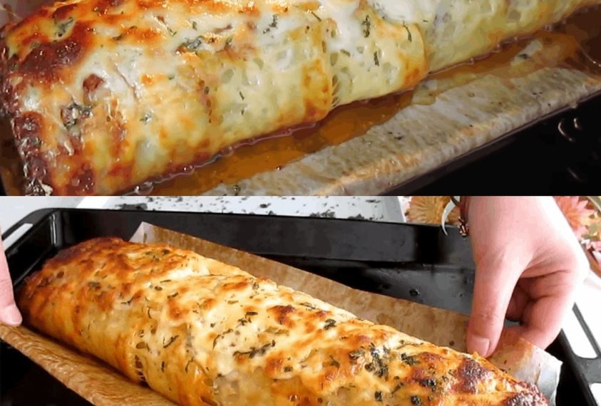 Die Rolle ist absolut sucht gefährlich, Hackfleisch Käse Rolle 