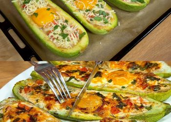 Kein Frittieren! Gefüllte Zucchini-Boote, die alle verrückt machen