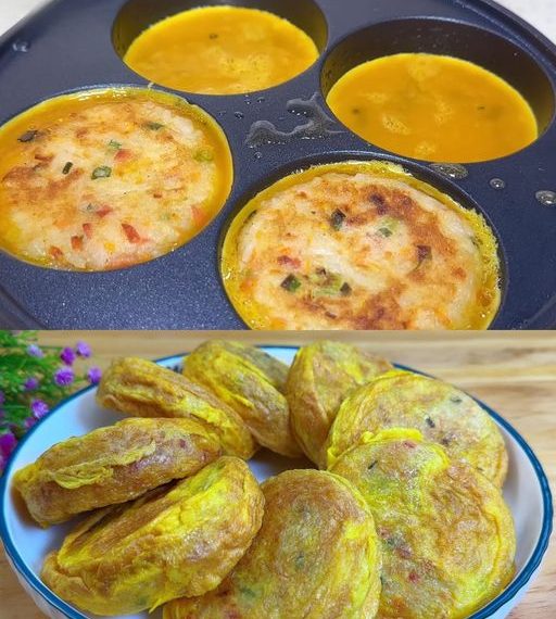 Pikante Reispfannkuchen mit Schinken und Gemüse