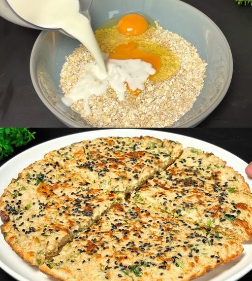 Gesunde Haferflocken-Käse-Pfannkuchen