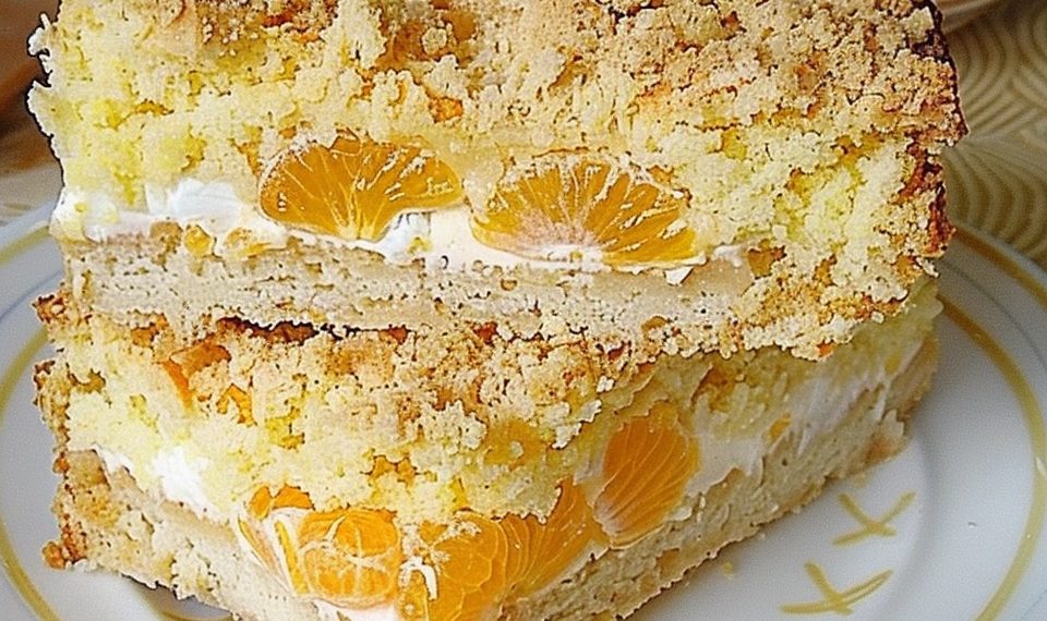 Streuselkuchen Mit Mandarinen Und Schmand