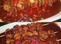 Schaschlik mit selbstgemachter Schaschliksoße 