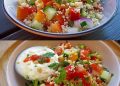 Couscous-Salat Mit Einer Frischen Zitronen-Joghurt-Sauce, Sooo Gesund!