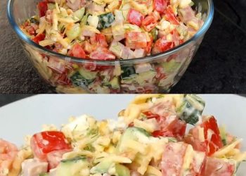 Salat aus frischem Gemüse und herzhaften Zutaten: Eine köstliche und sättigende Mahlzeit