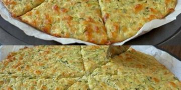 Hausgemachte Zucchini-Pizza