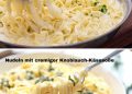  Nudeln mit cremiger Knoblauch-Käsesoße