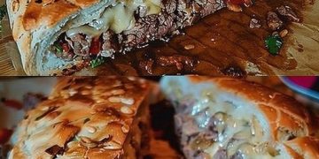 Fladenbrot Mit Hackfleisch Aus Dem Backofen, Mit Suchtfaktor 100