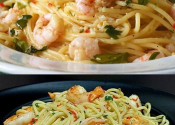  Spaghetti mit scharfer Garnelen – Sahne – Soße