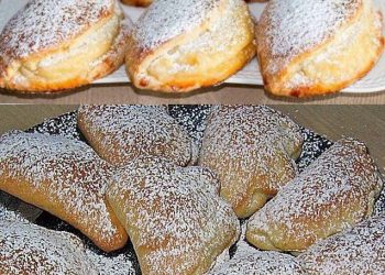 QUARKTASCHEN GEFÜLLT MIT VANILEPUDDING