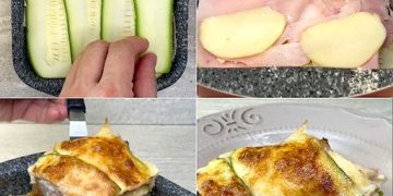 Weiße Zucchini-Parmigiana