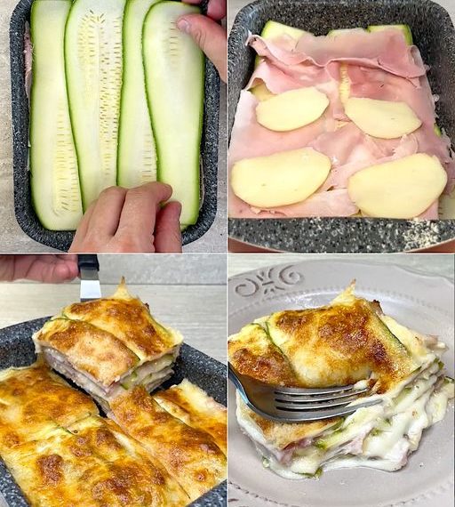 Weiße Zucchini-Parmigiana