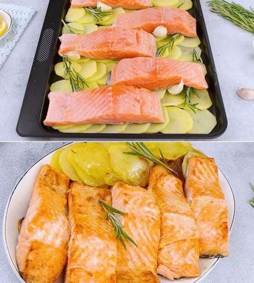 Lachs und Ofenkartoffeln: schnell und einfach