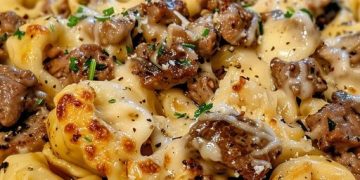  Cheesesteak Tortellini in reichhaltiger Provolone-Sauce
