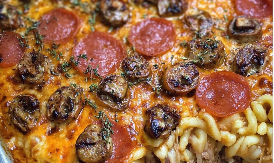 Einfaches Pizza-Auflauf-Rezept mit Hackfleisch