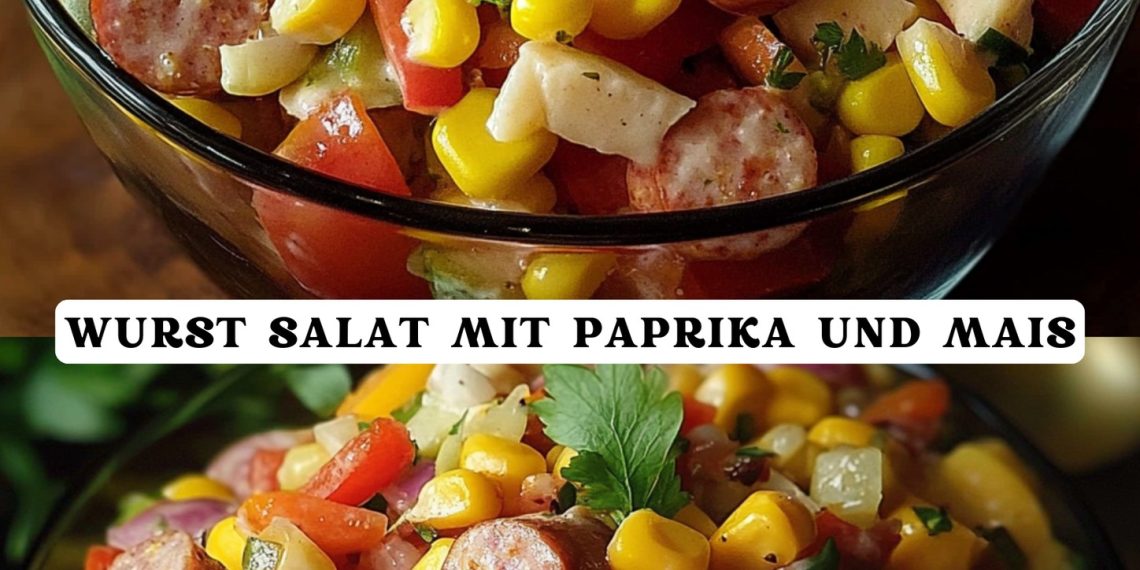 WURST SALAT MIT PAPRIKA UND MAIS