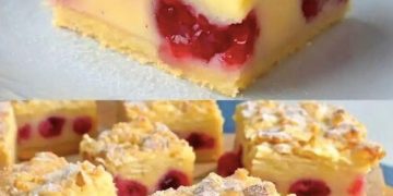 Kirschkuchen mit Streuseln und Vanillepudding, Suchtgefahr pur, megalecker