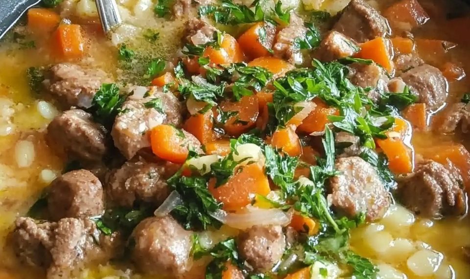 MÖHRENEINTOPF MIT HACKFLEISCHBÄLLCHEN