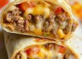 Cheeseburger-Wrap, schnelles und einfaches Rezept