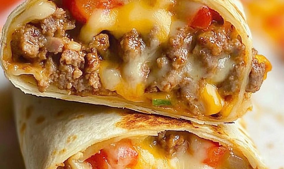 Cheeseburger-Wrap, schnelles und einfaches Rezept
