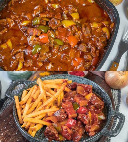 Leckerer Schaschliktopf aus dem Backofen mit genialer Soße