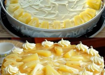 Ananastorte Rezept mit Nussboden und schneller Mascarpone-Füllung