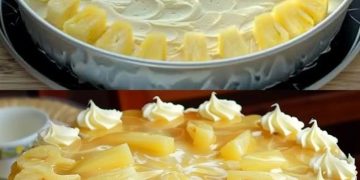 Ananastorte Rezept mit Nussboden und schneller Mascarpone-Füllung